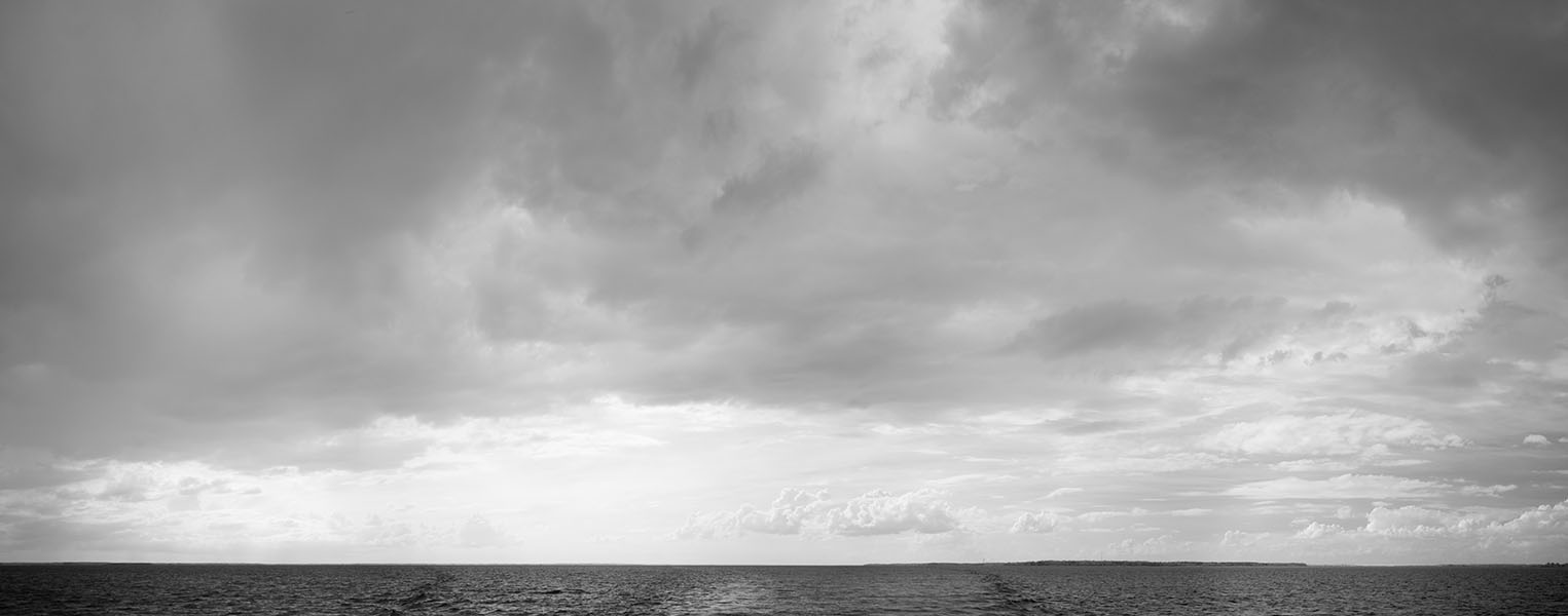 Panoramic infrared view of the Potomac River near Cobb Island looking north.